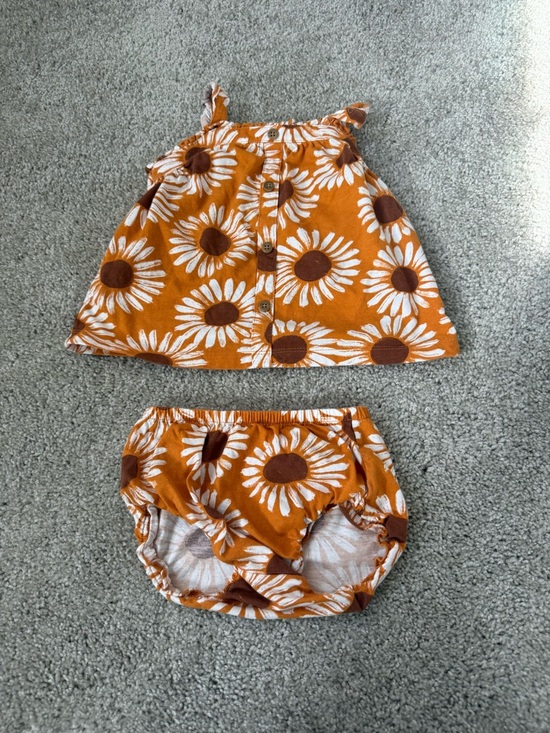 Carter's Other - Carter's Orange Sunflower Two-Piece Diaper Cover Set